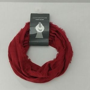 Ladies Covington Loop Red Scarf